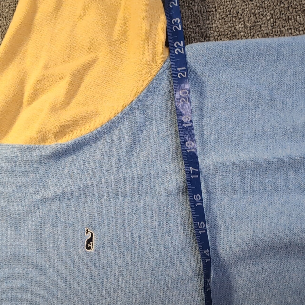 Vineyard Vines Pastel Colorblock V-Neck Sweater Size Large in Blue Pink Green - Picture 7 of 9